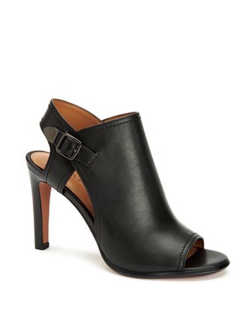 Coach Black Leather High Heel Sandal “Iona” size 10